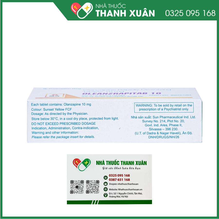 Oleanzrapitab 10 điều trị tâm thần phân liệt